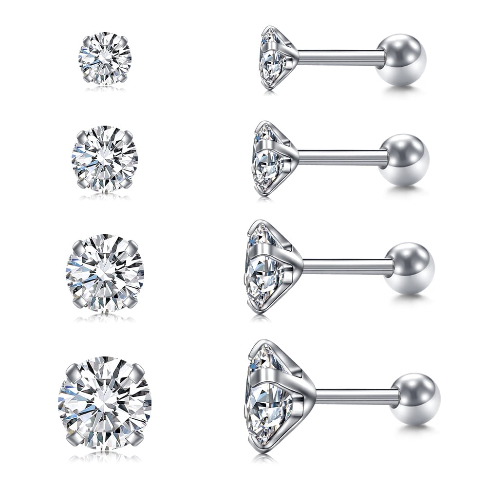Briana Williams 16G Stainless Steel Cartilage Earrings Studs ...