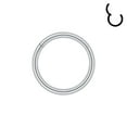 thumbnail image 1 of 16G Clicker Nose Piercing Septum Ring Basic Silver Conch Helix Cartilage Piercing Earring, 1 of 5