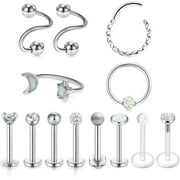 16G Forward Helix Earring Cartilage Tragus Earrings Stud Briana Williams Lip Rings