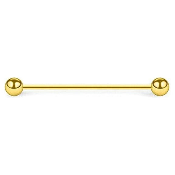 16G Industrial Barbell Surgical Steel Anodized Body Piercing Jewelry 38mm Long