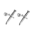 thumbnail image 1 of 16G Knife Tiny Small Cartilage Tragus Barbell Stud Earrings for Women Men Stainless Steel Personalized Studs, 1 of 6