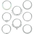 16G Nose Rings Hoop Surgical Steel Septum Rings for Women Men Clicker