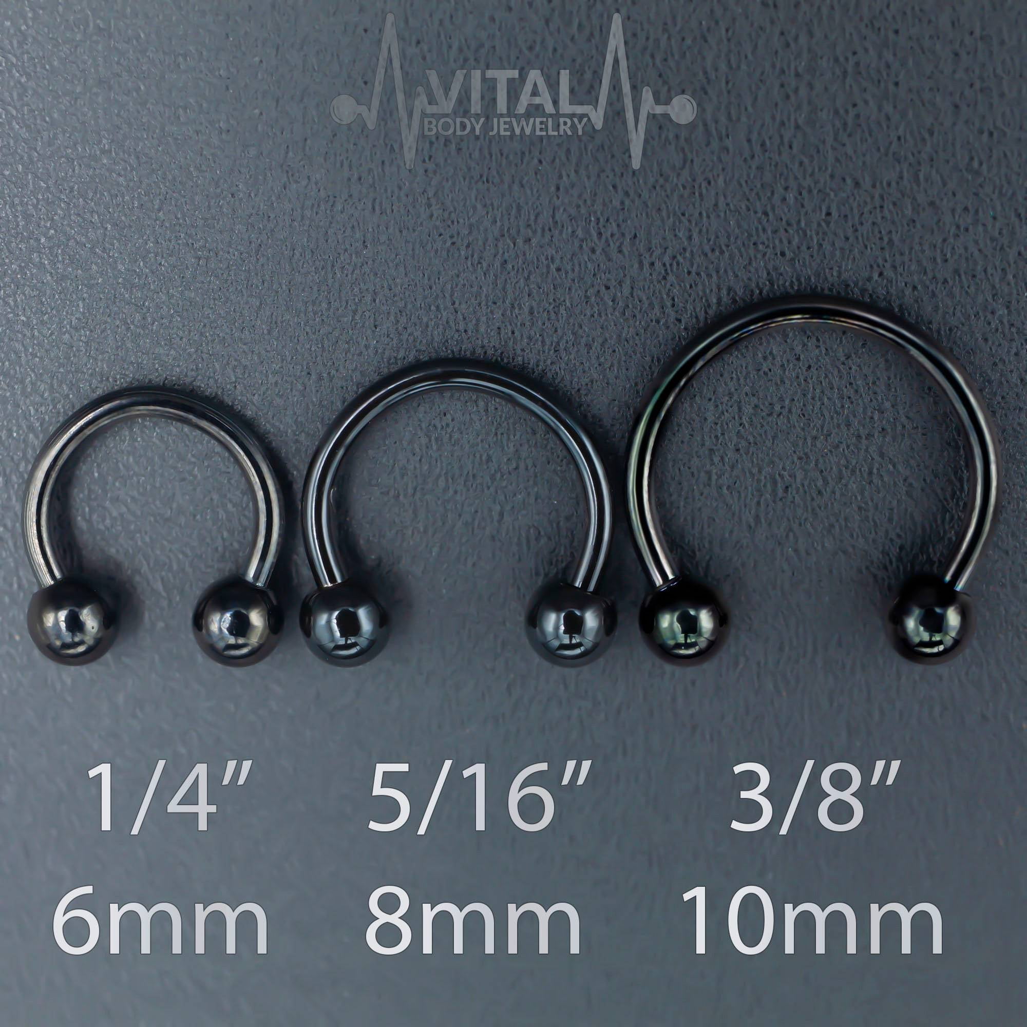 Black septum ring 16g deals