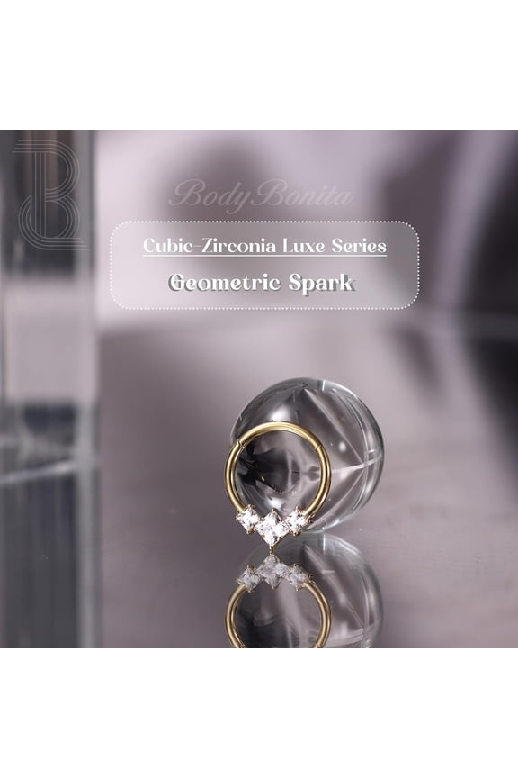 16G Septum Rings Jewelry - Cubic Zirconia Luxe 316L Stainl Steel Hinged Nose Rings Hoops For Women Conch Piercing Jewelry Tragus Daith Helix Cartilage Hoop Earring14K Gold Plated/Silver 8 Mm[Z492]