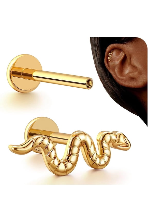 16G Stud Earrings Flat Back - G23 Titanium Internal Thread Cartilage Earrings for Women Hypoallergenic CZ Stud Piercing Jewelry Tragus/Nose/Helix/Conch/Medusa/Lip/Labret 6mm 8mm