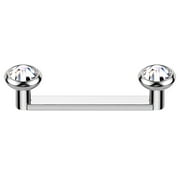 16G Titanium Flat Surface Barbell Bezel Crystal Staple Surface Piercing Jewelry Sold Each