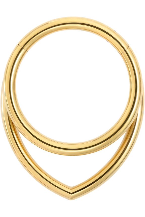 16G Titanium Septum Rings Double Septum Daith Hinged Segment Helix Clicker 8 mm 10 mm Seamless Ring Jewellery for Her