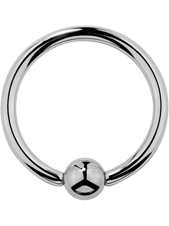 16GA | 14GA Colored Tension Captive Titanium IP Over 316L Surgical Implant Grade Steel Bead Ring
