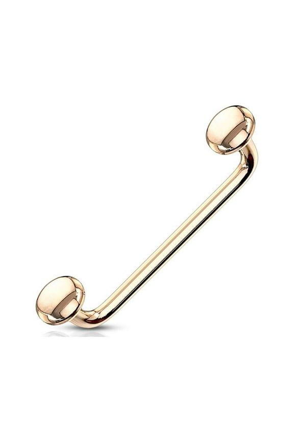 16GA Flat Disc Ends 90 Degree Bent Staple Barbells for Surface 316L Surgical Steel Surface & Snake Eye Tongue Piercings