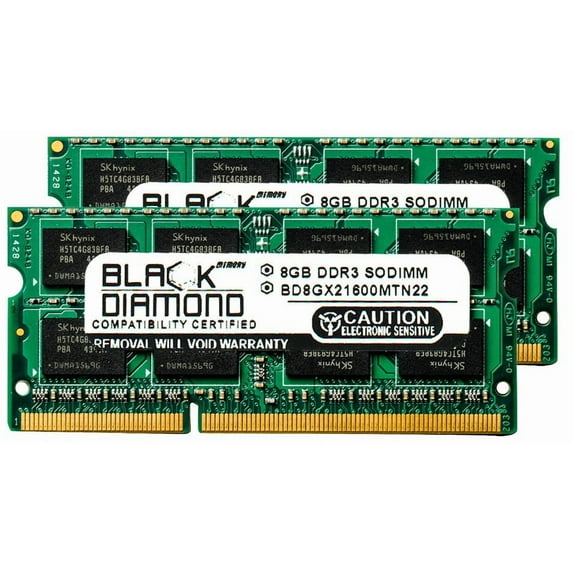16GB 2X8GB Memory RAM for Alienware M18 Series M18x 204pin 1600MHz PC3-12800 DDR3 SO-DIMM Black Diamond Memory Module Upgrade