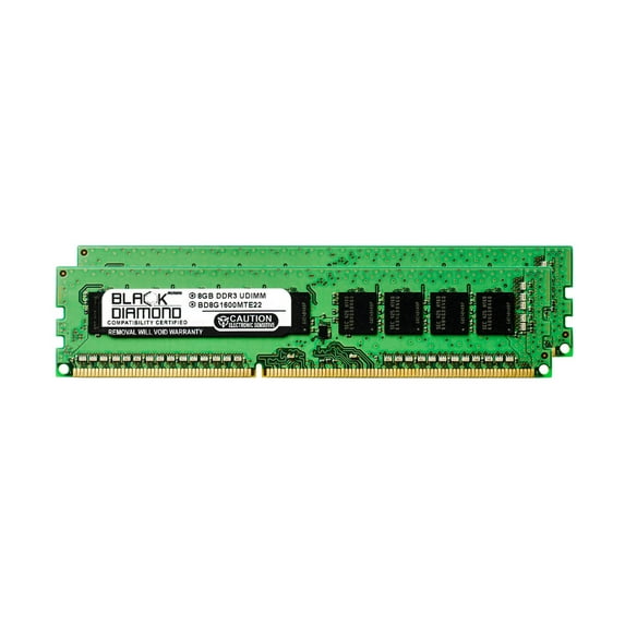 16GB 2X8GB RAM Memory for Apple Mac Pro 12-Core Mid 2010, 4-Core Mid 2010, 6-Core Mid 2010 DDR3 ECC UDIMM 240pin PC3-12800 1600MHz Black Diamond Memory Module Upgrade