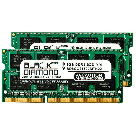 16GB 2X8GB RAM Memory for Apple Mac mini Intel Core i7 2.7Ghz DDR3 - Mid 2011 Black Diamond Memory Module DDR3 SO-DIMM 204pin PC3-12800 1600MHz Upgrade