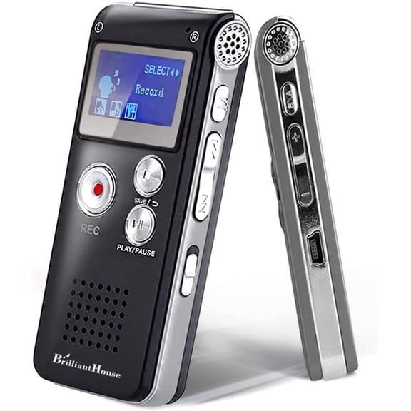 16GB Digital Voice Recorder Voice Activated Recorder with Playback 1536KBPS Upgraded Portable Tape Recorder for Lectures Meetings Interviews, Audio Recorder Dictaphone MP3 USB Password