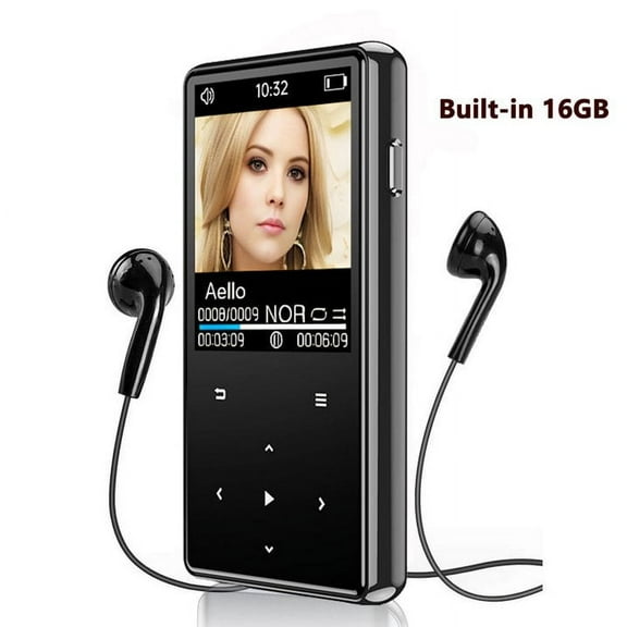 16GB MP3 MP4 Player Sports MP3 Player Bluetooth-Compatible 5.0 Built-in HD Speaker FM Radio Player Recording for Gym Camping Sports