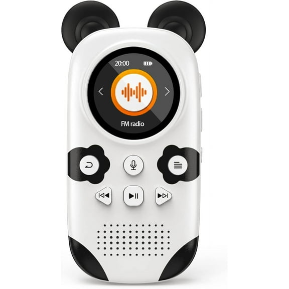 16GB MP3 Player for Kids, Cartoon Zoo Panda Portable Music Player MP3, Child MP3 Player with Bluetooth 5.0, Speaker, FM Radio, Voice Recorder, Alarm Clock, Pedometer, Support TF Card up to 128GB