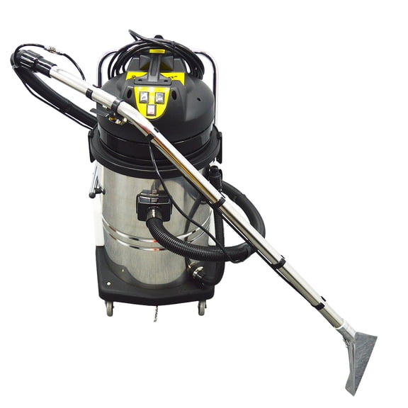 16Gal Commercial Carpet Cleaner Multi-Purpose Carpet Extractor Carpet Cleaning Machine with Telescoping Wand Tool Kit Stainless Steel 110V