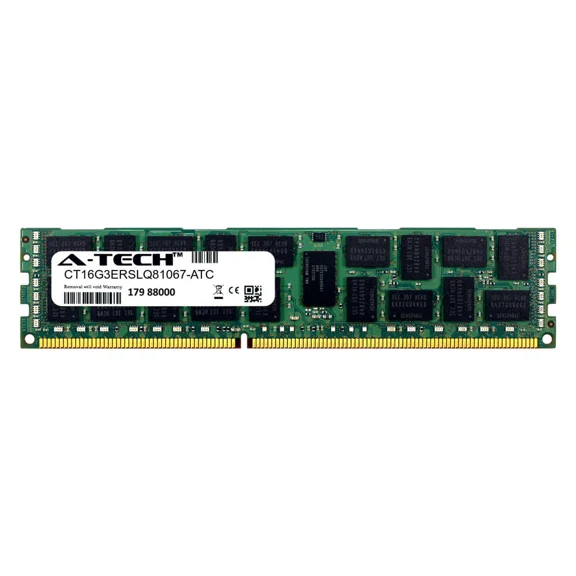 16Gb Ddr3 Pc3-8500 Rdimm (Crucial Ct16G3Erslq81067 Equivalent) Server Memory Ram