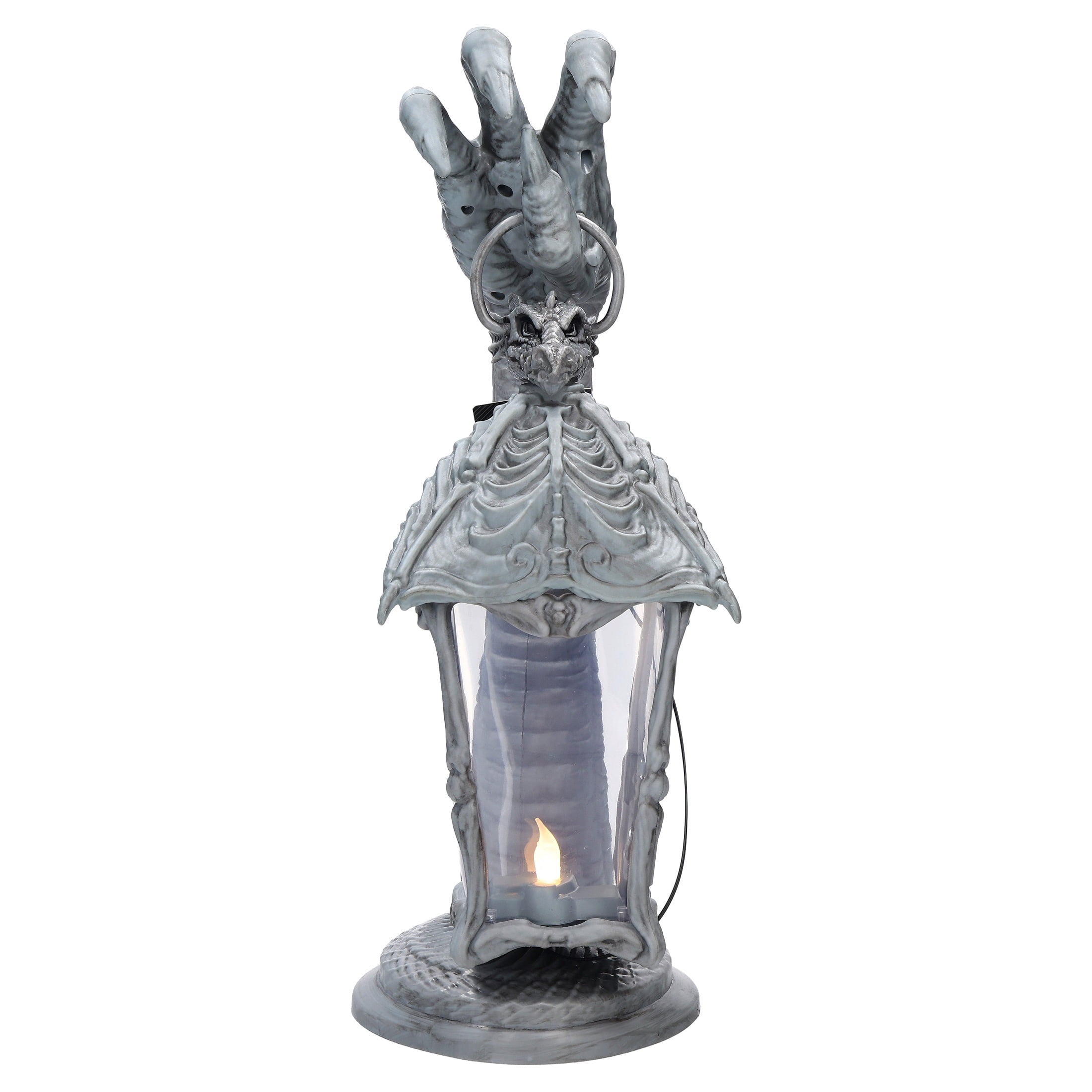 Light-Up Dragon Lantern Decoration, Gray, 16.7", Halloween by Way To Celebrate