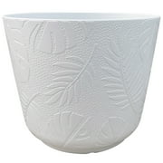 Mainstays Large 16in Diameter Round White Resin Playa Planter