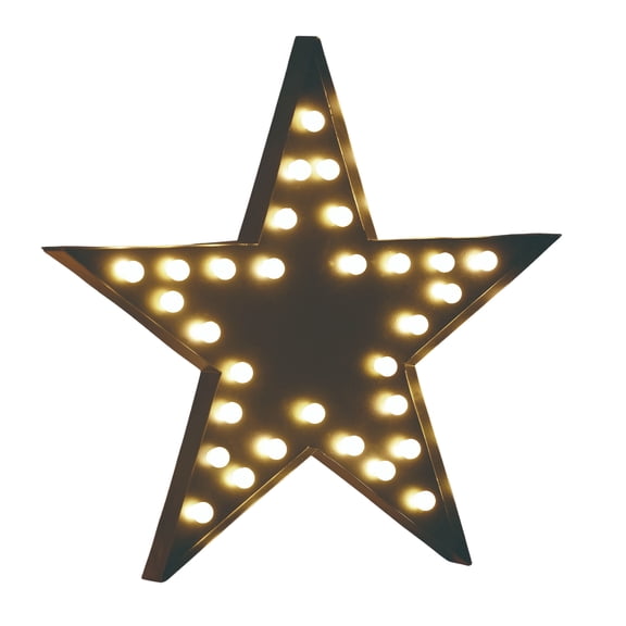 Indoor LED Star Marquee Decoration, Warm White, 16", Patriotic by Way To Celebrate