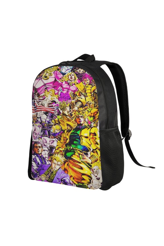16In JoJo Bizarre Adventure Backpack Large Capacity Multifunction Backpacks Lightweight Sports Travel Laptop Bag Daypack