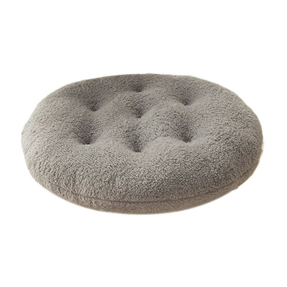 16In Round Tufted Chair Cushion, 1.5In Thick Plush Winter Seat Pad, Non-Slip Cotton Circle Pillow for Dining, Kitchen, office, Office, Machine-Washable, Farmhouse Style, One Tufted Round Seat Cushion