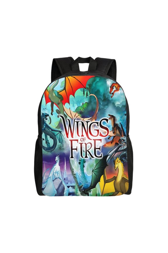 16In Wings Dragon Fire Backpack Large Capacity Multifunction Backpack Lightweight Sports Travel Laptop Bag Daypack