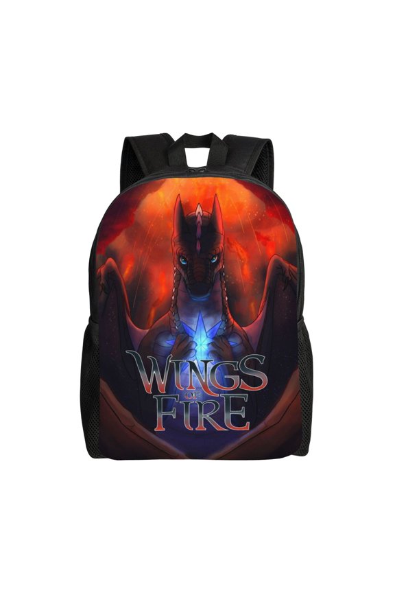 16In Wings Dragon Fire Backpack Large Capacity Multifunction Backpack Lightweight Sports Travel Laptop Bag Daypack
