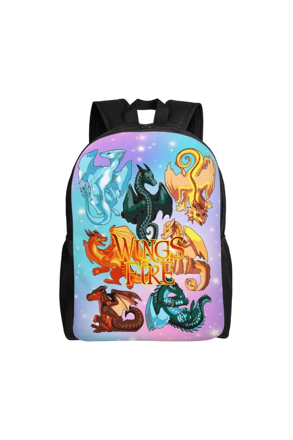 16In Wings Dragon Fire Backpack Large Capacity Multifunction Backpack Lightweight Sports Travel Laptop Bag Daypack
