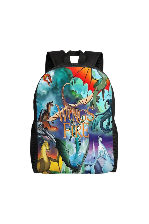 16In Wings Dragon Fire Backpack Large Capacity Multifunction Backpack Lightweight Sports Travel Laptop Bag Daypack