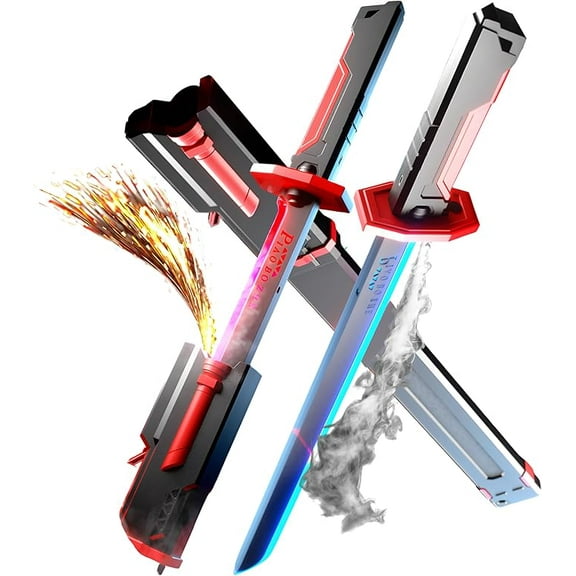 16Inch Sparkblade Sword Spark Blade w/AI Sound & Fog | Type-C Rechargeable | for Rave, Cosplay & Display Christmas