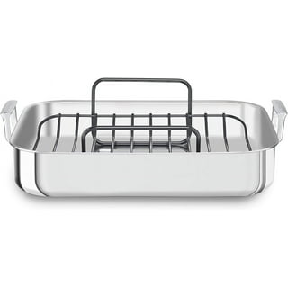 Cuisinart MultiClad Pro 6 Qt. Stainless Steel Roasting Pan with Rack  MCP117-16BR - The Home Depot