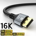 thumbnail image 1 of 16K DP Cable 8K@120Hz/60Hz 4K@240Hz 80Gbps HDR Video Audio Cable for Laptop Xbox Projector Gaming Monitor Video, 1 of 8