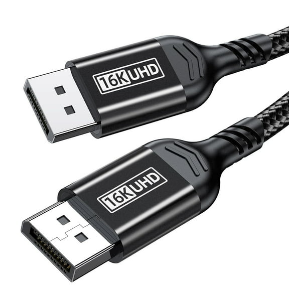 16K Displayport Cable 2.1, DP 2.1 80Gbps Cable 3.3FT Support 16K@60Hz, 10K@60Hz, 8K@120Hz HBR3 4K@240Hz 165Hz 144Hz 60Hz, HDCP DSC 1.2a, HDR10 FreeSync G-Sync for Gaming Monitor Graphics Card