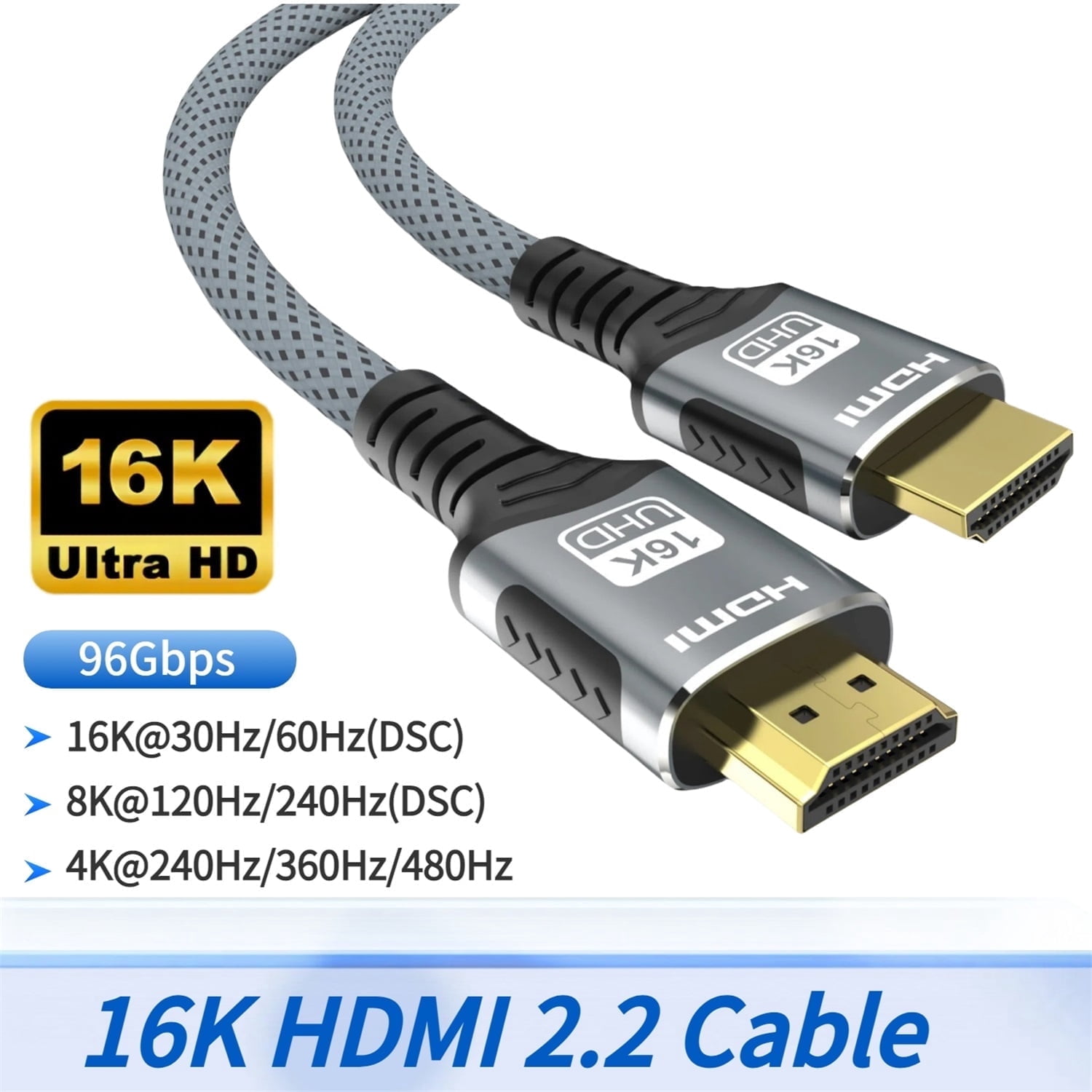 Elfcam® - Cavo HDMI 2.1 a fibra ottica Multimode OM3, cavo HDMI Ultra supporta 48 Gbps Elfcam® - Cavo HDMI 2.1 a fibra ottica Multimode OM3, cavo HDMI Ultra supporta 48 Gbps