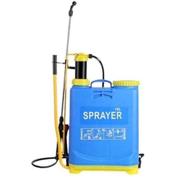 16L Backpack Pressure Sprayer  Manual Garden Sprayer with Adjustable Nozzle, Leak-Proof Tank & Shoulder Straps  Ideal for Lawn, Plants, Pesticides & Fertilizer$$Garden & Patio