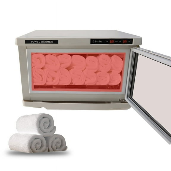 16L Manicure Heat Towel Warmer UV Light Sterilizer Hot Cabinet Nail Art Equipment Disinfection For Home Salon Manicure Tools for Bathroom, Spa&Hotel
