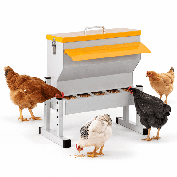 16L Metal No Waste Automatic Chicken Feeder for Poultry Flocks