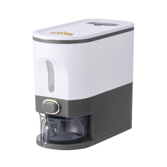 16L Rice Dispenser, Large Grain Container Storage with Lid Measuring Cylinder Moisture Proof Household Cereal Dispenser Bucket for Kitchen Soybean Corn