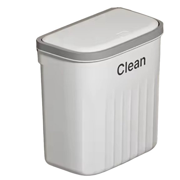 16L Wall Mounted Trash Can for Bathroom Toilet Garbage Bucket with Lid Kitchen Recycling Bin Wastebasket