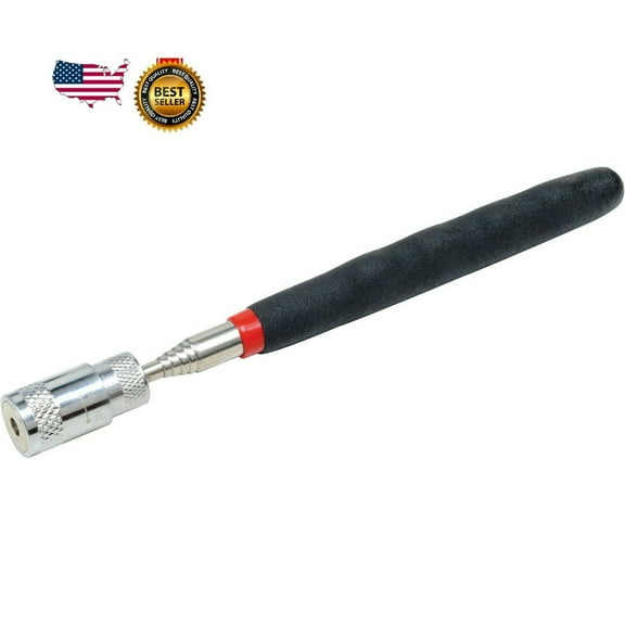 16LB TELESCOPING MAGNETIC PICK UP TOOL STAINLESS STEEL 25.5" EXTENSION LED light