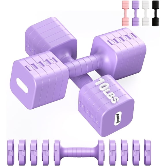 16LBS/20LBS Dumbbells Sets Adjustable Dumbbell Set Hand Weights for Women Men Free Weights Dumbbells Set Exercise Fitness dumbbell sets of 2 for Gym Workout Strength Equipments