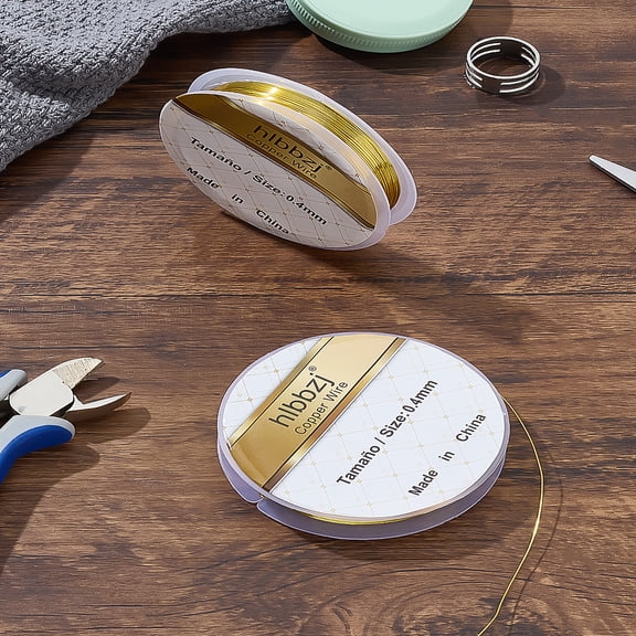 16M/17.5 Yard 26 Gauge 0.4mm Round Copper Wire Bendable Metal Craft Beading Wire Flexible Craft Wiring