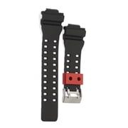16MM BLACK RED RUBBER WATCH BAND FOR CASIO GSHOCK GA300 GA100 GW8900 GA120 GD110