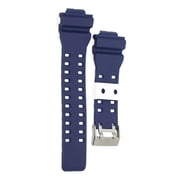 16MM BLUE WHITE RUBBER WATCH BAND CASIO GSHOCK GA300 GA100 GW8900 GA120 GD110