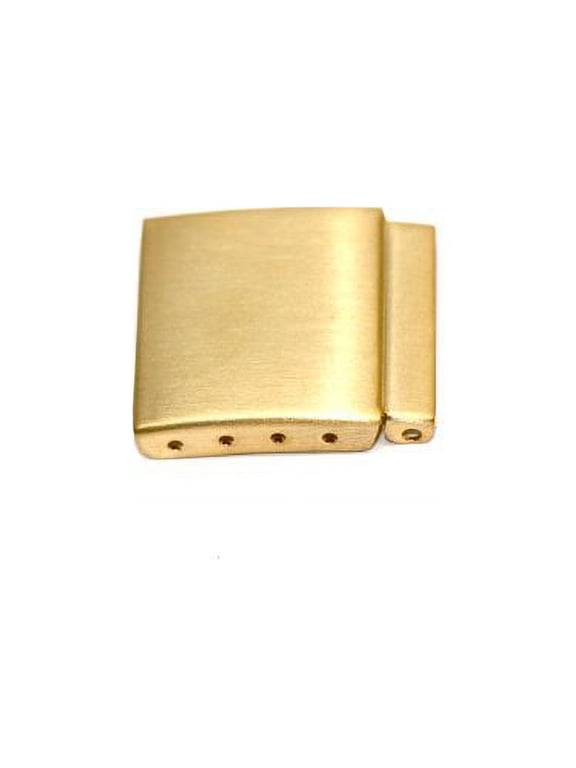 16MM GOLD STAINLESS STEEL WATCH BAND CLASP SPRING BRACELET EXTENDER LINK