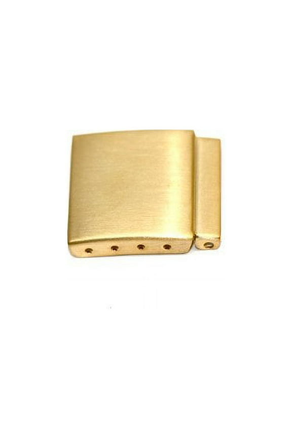 16MM GOLD STAINLESS STEEL WATCH BAND CLASP SPRING BRACELET EXTENDER LINK