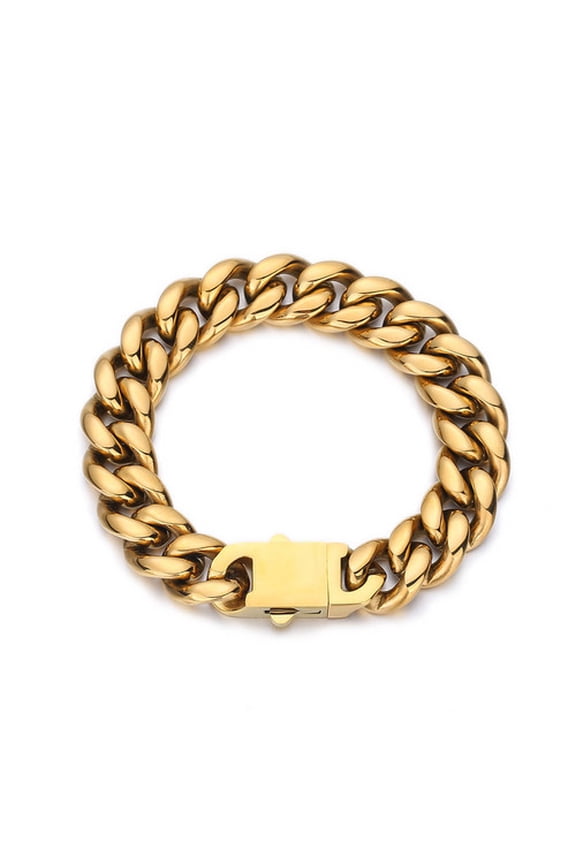 16MM Hip Hop Cuban Link Chain Necklace Fashion Jewelry 14K Yellow Gold Chain For Men Gift