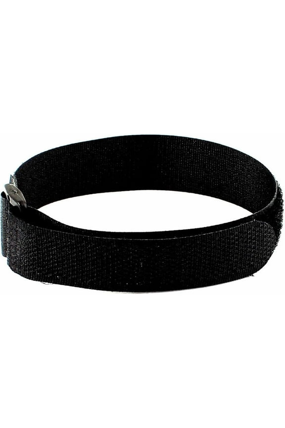 16MM Nylon Hook And Loop Black 1pcs Slip Thru Zip Tie Sport Wrap Watch Band 9 inches Long Adjustable Comfort fit