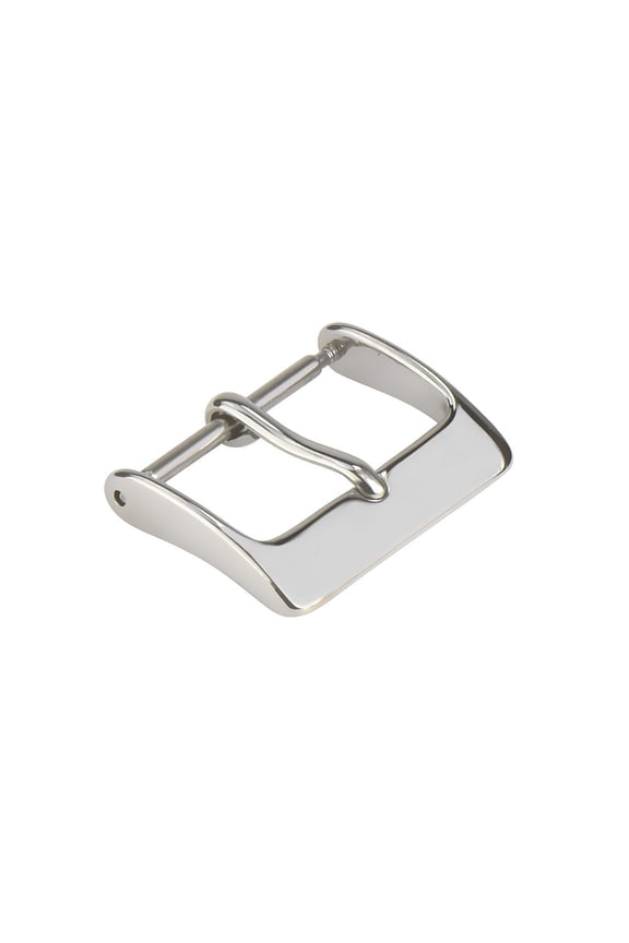 16MM WATCH BUCKLE CLASP FOR ROLEX LEATHER RUBBER WATCH BAND STRAP SHINY SILVER